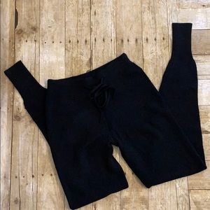 DKNY 100% Black Cashmere Sample Joggers